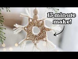 How to Crochet a Snowflake | Scandi Snowflake Ornament Tutorial