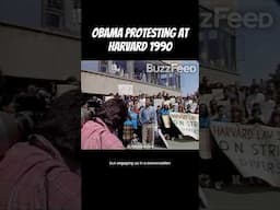 Barack Obama was at a Harvard protest in this 1990 video in favor of the cause of Professor Ball.