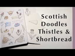 How to Doodle Simple Scottish Thistles & Shortbread | Easy Drawing for Beginners!