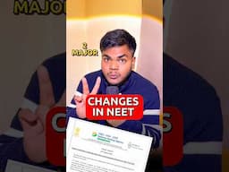 NEET 2025: Two Big Changes You Need to Know!😱 #shorts #neet