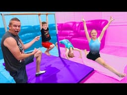 Girls vs Boys Gymnastics Challenge!! Losers Get Punished!