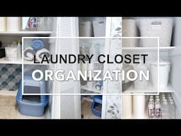 LAUNDRY ROOM CLOSET ORGANIZATION AND STORAGE IDEAS: Overstock, Cat Supplies, Denotable Items, Etc.!