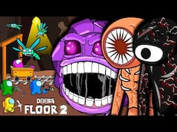 AMONG US in DOORS FLOOR 2 vs Figure, Grumble, Seek & Gloombats | Toonz Animation