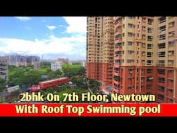 Ready To Move 2BHK Beside Akankha | On 7th floor With Roof Top Swimming Pool😍 #flat #newtownkolkata