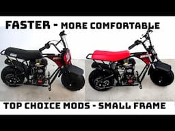 Kids mini bike mods for SPEED and comfort!