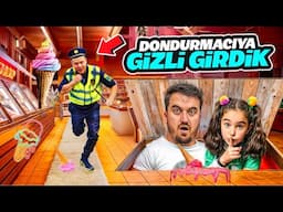 GECE GİZLİ DONDURMACIYA GİRDİK !! ELİF SİNEM BÜTÜN ŞEKERLERİ AÇTI DENEDİ !!