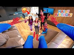 SPIDER-MAN Bros MAKE this BIRTHDAY UNFORGETTABLE or THEN SPIDER-MOM Scolded US! (Funny Sneaky POV)