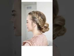 Braided Updo 💞 Full tutorial link in description • #hairstyles #hairtutorial #braidedhair #updo