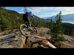 Mountain Biking in paradise shot from the sky