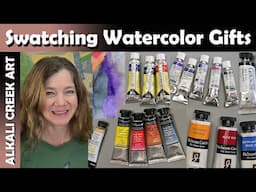 Swatching a Fun Box of Watercolor Goodies and More! Happy Mail Unboxing, Watercolor Haul, Fun Stuff!