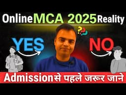 is Online MCA Course Worth it, Admission Process 2025, Syllabus, Job Opportunities After MCA #mca