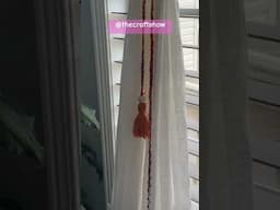 Tie back curtain #diy #yarn #easytutorial #thecraftshow #curtain #drape #shorts #trending #subscribe