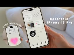 WHAT’S ON MY IPHONE + TUTORIAL | aesthetic customization, widgets for productivity, iPhone 15 Pro