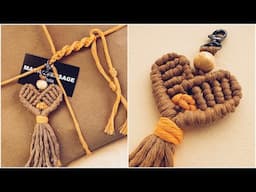 Tutorial Macrame keychain Heart