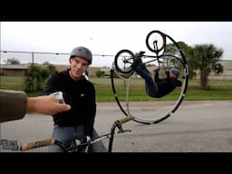 Old School BMX Rider Battles The Roller Coaster Bike!