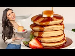 SUPER FLUFFY HOMEMADE PANCAKE RECIPE (EASY)