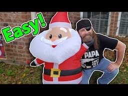 How to Setup Inflatable Lawn Decorations For Holidays ( Christmas/Halloween )