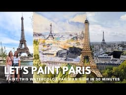 Paint the Eiffel Tower in Watercolor in 30 minutes or less. Full painting demonstration