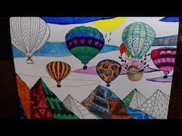 Hot Air Balloons Adult Coloring ASMR Chewing Gum