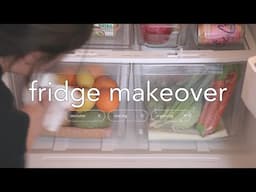 how to→fridge cleaning & organization 🥕 restock + tour