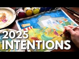 Can I Achieve My 2025 INTENTIONS?? + cozy gouache art vlog