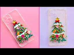 DIY Christmas 🎄 theme phone cover for I phone 15￼ / Christmas tree Phone cover