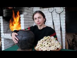 Woman in the village is cooking 5 amazing meat recipes for Christmas. Traditional Ukrainian food