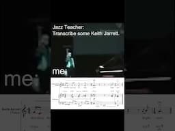 Keith Jarrett wants your camera off (transcription) #jazz #shorts