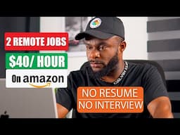 2 High Paying Amazon Work From Home Jobs. (For Beginners) Hiring Now in 2024.