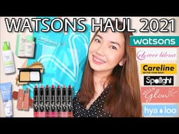 HUGE WATSONS HAUL 2021 (Affordable Makeup + Skincare) 🛍♥️ | Yvette Ramirez