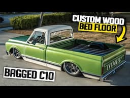 Slammed 1970 C10 Custom Wood Bed Floor! - How to Build a Bagged Chevy Bed