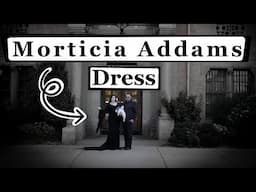 Making my Morticia Addams Dress *I make HIP PADS!* | SPOOKY family costume pictures