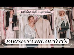 🤍 Parisian Chic Meets Feminine Flair: HOLIDAY OUTFIT IDEAS ✨