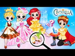 Disney princess, Elsa & Wednesday lost her Cinderella World | DIY Paper Dolls Fashion