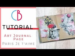 CiaoBella Paris Je t'aime  - Art Journal Page by @LouiseSimsPapercrafter