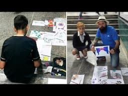 Man Asks 15-Year-Old Why HeΓÇÖs Selling His Drawings in Public for 2 Cents Each ΓÇö The Answer Will