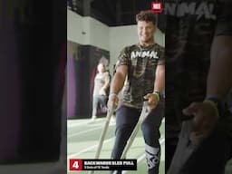 Patrick Mahomes trains powerful leg drives with sled pushes and pulls  #menshealth