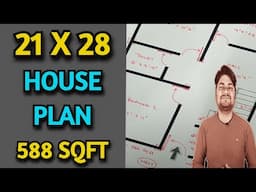 21x28 House Plan | 588 sqft Small House Plan | 21x28 Ghar k Naksha | Learning Civil Technology