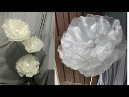 Make a Giant Organza Flower for Backdrops- How to Make a Large Organza Peony Tutorial