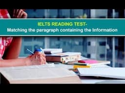 Matching information questions in IELTS reading