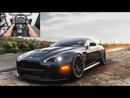 Aston Martin V12 Vantage S | Forza Horizon 5 | Steering Wheel Gameplay