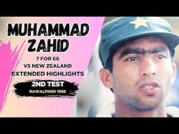 Muhammad Zahid 7 for 66 vs NZ at Rawalpindi in 1996 Extended Highlights