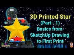 3D Printed Star, Basics from SketchUp drawing to print #sketchup #3dprinting