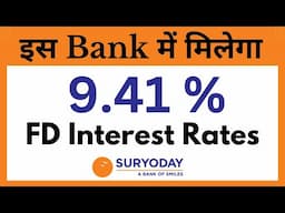 Suryoday Small Finance Bank FD Rates | Latest Bank Fixed Deposits Interest Rates December 2024