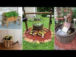 Simple Rustic DIY garden design and decor ideas. Backyard decoration