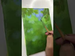 Easy Acrylic painting tutorial/ wind chimes painting tutorial/ Bokeh effect painting