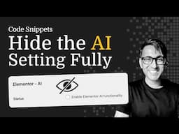 Hide Elementor's AI Setting from the User