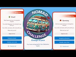 HOW TO COMPLETE THE NOMAD CHALLENGE | emigrate to France, Brazil, Spain | Bitlife