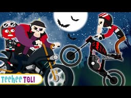 👻 🚲  Skeletons Ki Bhootiya Bike 🚲 👻  | More Spooky Scary Nursery Rhymes For Kids By Teehee Toli