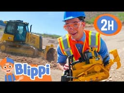 Blippi's Explores A Construction Site!👷🏻‍♂️ Blippi Construction Vehicle Videos | After School Club